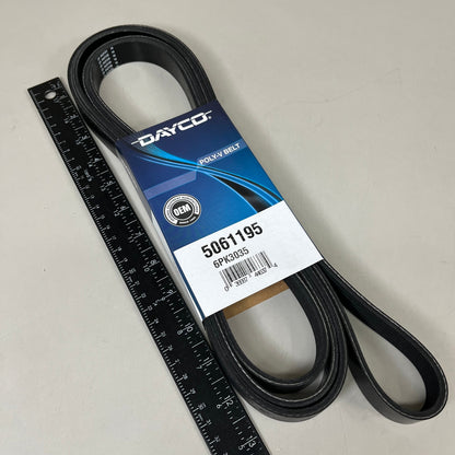 DAYCO Straight Poly V Belt Deep Rib Depth Deep K-Section EPDM .54" L 5061195