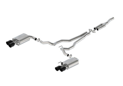 Ford Racing 2024 Mustang 2.3L Extreme Non-Active Cat-Back Exhaust w/GT Valance - Black Tip M-5200-M2EBV