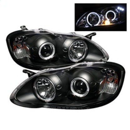 Spyder Projector Headlights | Toyota Corolla 2003-2008 | LED Halo, Black