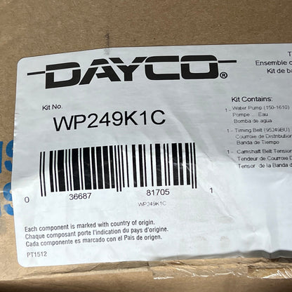 DAYCO Timing Belt Kit w/ Water Pump Long-Lasting Performance WP249K1C