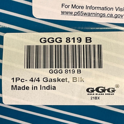 GOLD GLASS GROUP 4/4 Windshield Gasket Replacement For Ford Black GGG-819-B