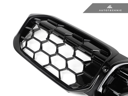 AutoTecknic Gloss Black Honeycomb Front Grille - BMW G20 3-Series LCI