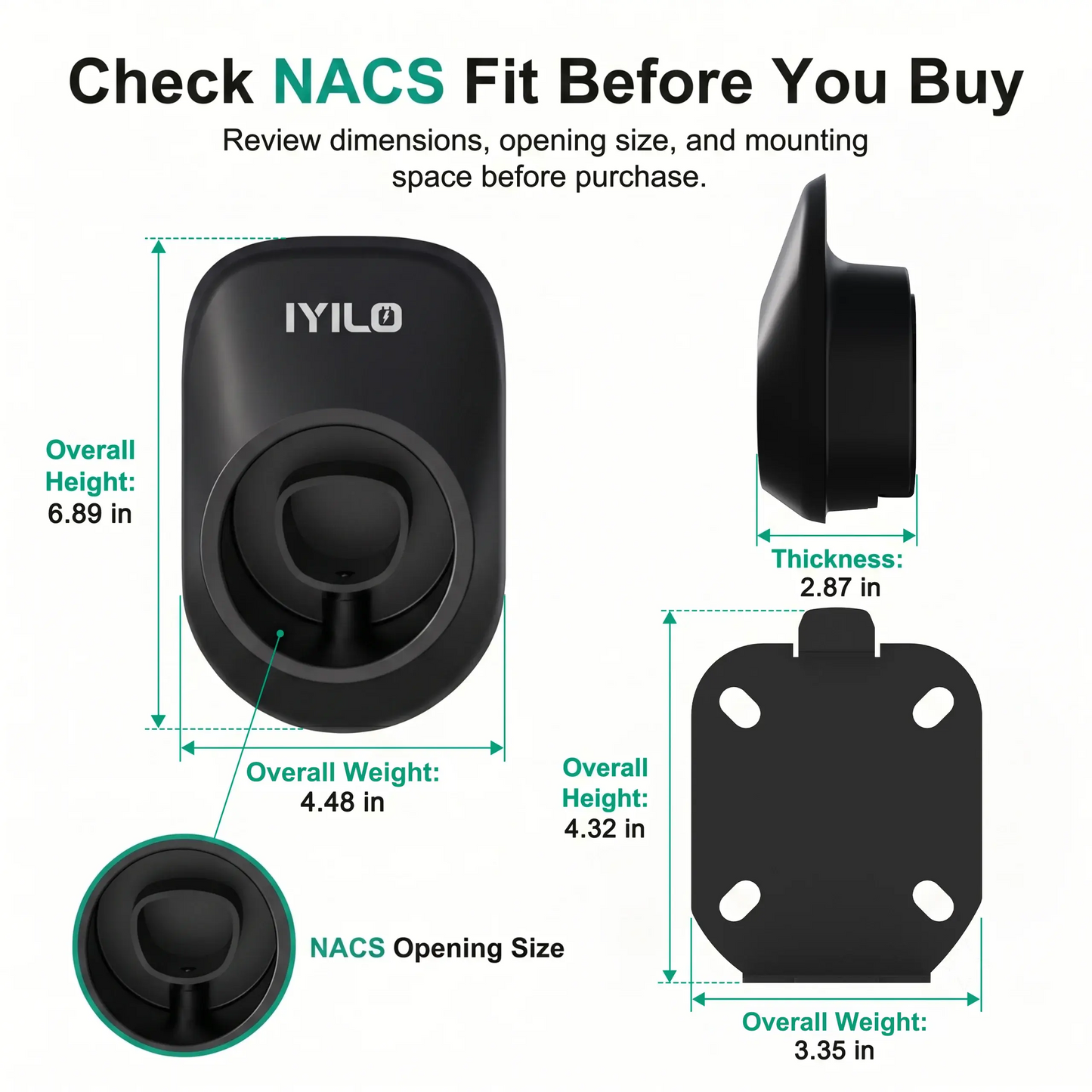 IYILO J3400 EV Charger Connector Holster