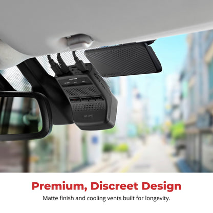 Thinkware U3000 Pro 2CH 4K UHD Front + 2K QHD Rear Dash Cam with OBD-II Cable