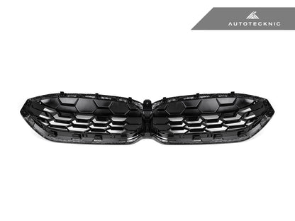 AutoTecknic Dry Carbon Fiber Honeycomb Front Grille - BMW G20 3-Series LCI