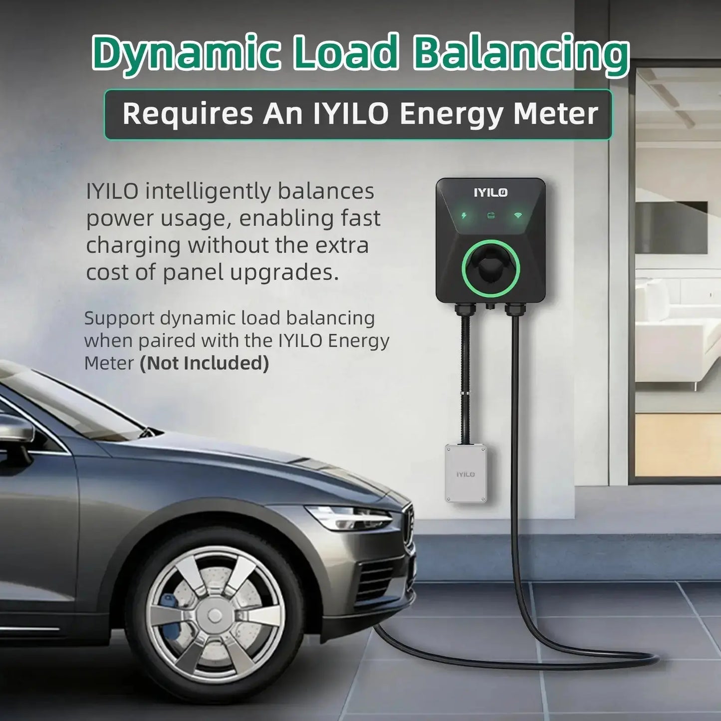 IYILO Level 2 EV Charger J1772 Wall-mounted Hardwired - 48A