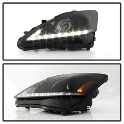 Spyder Lexus IS 250/350 2006-2010 Projector Headlights DRL Black Smoke PRO-YD-LIS06-DRL-BSM 5080073