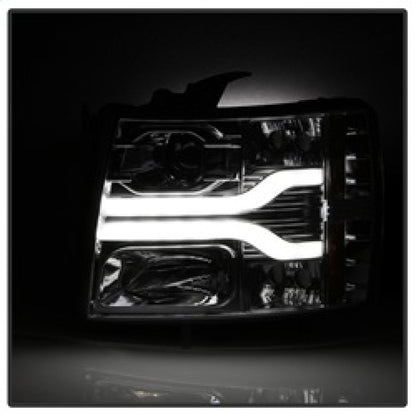 Spyder Chevy Silverado 1500 07-13 Version 3 Projector Headlights - Chrome PRO-YD-CS07V3-LBDRL-C 5083616