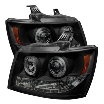 Spyder Chevy Suburban 1500 07-14 Projector Headlights LED Halo LED Blk Smke PRO-YD-CSUB07-HL-BSM 5078346