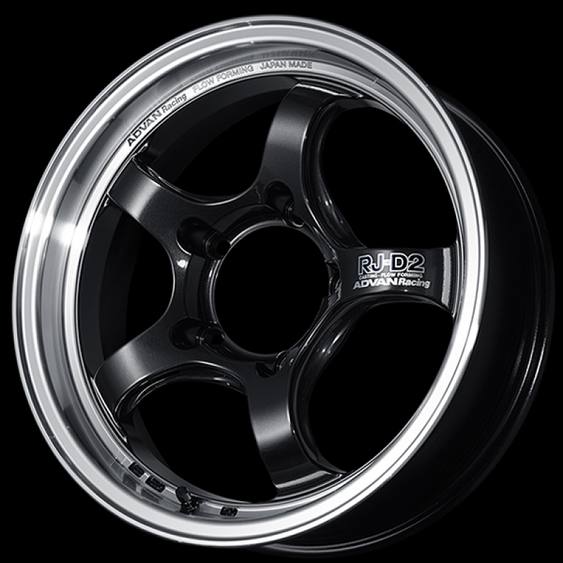 Advan RG-D2 15x7.5 / +40 Offset / 4x100 / 63mm Bore / Machining and Black Gunmetallic YAT5F40ABG
