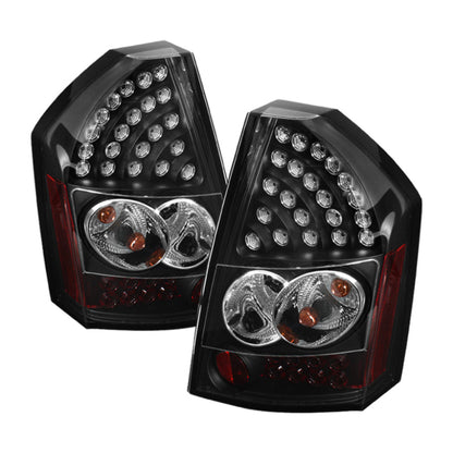 Spyder Chrysler 300C 08-10 LED Tail Lights Black ALT-YD-C308-LED-BK 5034373