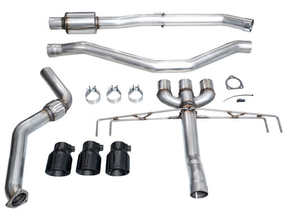 AWE Tuning 2024 Acura Integra Type S DE5 FWD Track Edition Exhaust w/ Triple Diamond Black Tips 3020-53335