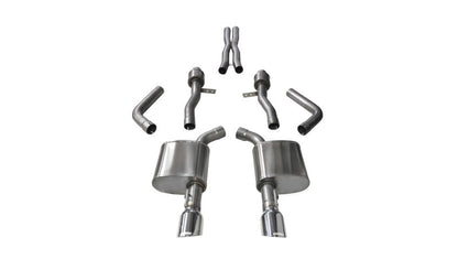 Corsa Performance 15-16 Dodge Charger SRT / Scat Pack / R/T 6.4L Polished Sport Cat-Back