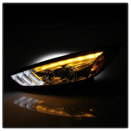 Spyder 15-18 Ford Focus Projector Headlights - Seq Turn Light Bar - Chrome PRO-YD-FF15-LBSEQ-C 5086457