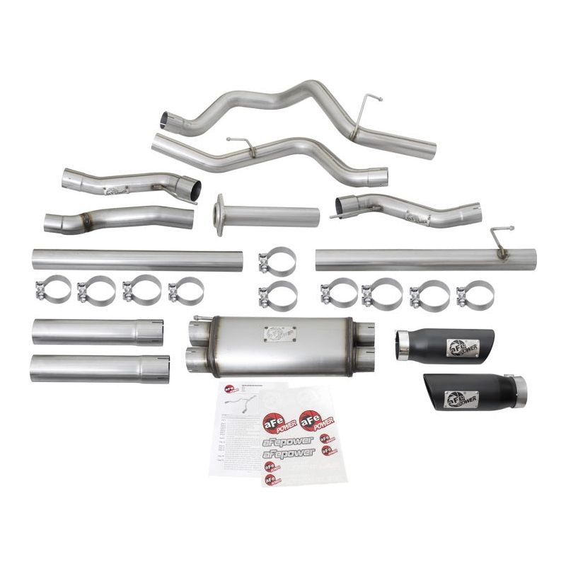 aFe MACHForce XP 3in 409-SS Exhaust Cat-Back 2017 Ford F-150 Raptor V6-3.5L (tt) w/ Black Tip
