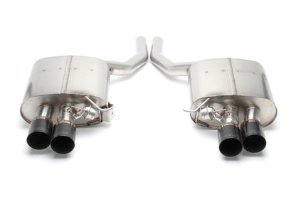 Dinan Free Flow Axle-Back Exhaust - 2011-2016 BMW 550i Stainless Steel - Black Tips - F10