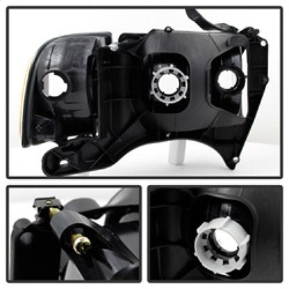 SPYDER Xtune Dodge Ram Sport Model Only 1999-2002 OEM Headlights Smoked HD-JH-DR99-SP-SM 9032172