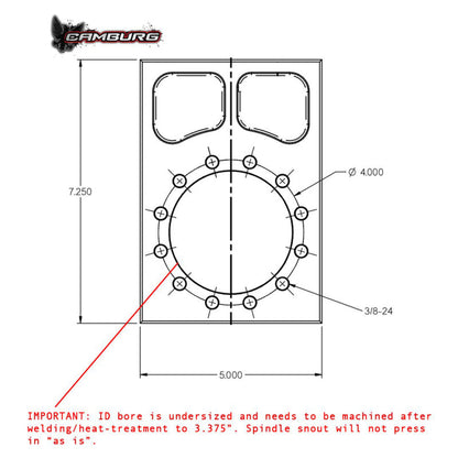 Camburg 4130 TT Bolt-on Spindle Snout Block CAM-010061