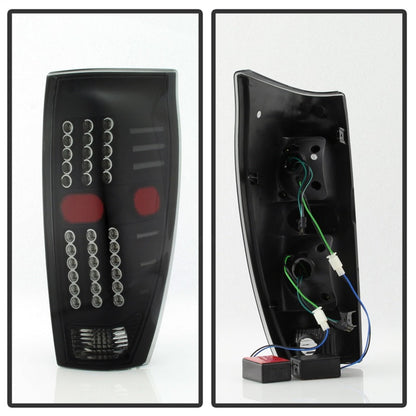 SPYDER xTune 02-06 Chevrolet Avalanche LED Tail Lights - Black Smoke (ALT-JH-CAV02-LED-BSM) 9036842