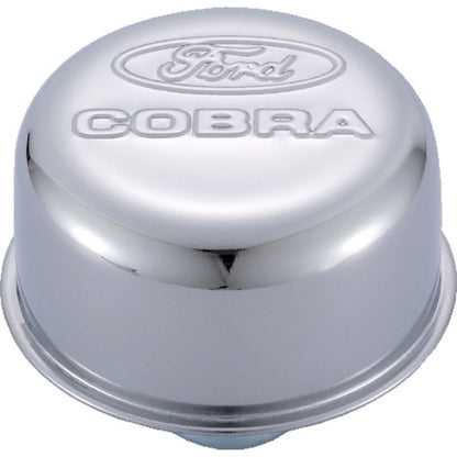 Ford Racing Chrome Breather Cap w/ Ford Cobra Logo 302-225