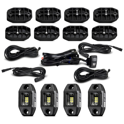 Borne Off-Road Rock Light (Kit of 4) Short Harness BNLT-RL-4A
