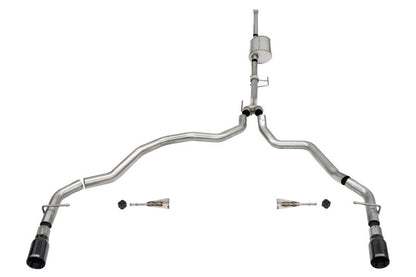 CORSA Performance Corsa 2021-2022 Ford F-150 SuperCrew/6.5in Bed 3.5L V6 Sport Cat-Back Dual Rear Exit-Black PVD 21170BLK