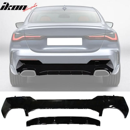 2021-2025 BMW G22 G23 4-Series Gloss Black Front Rear Lip + Side Skirt