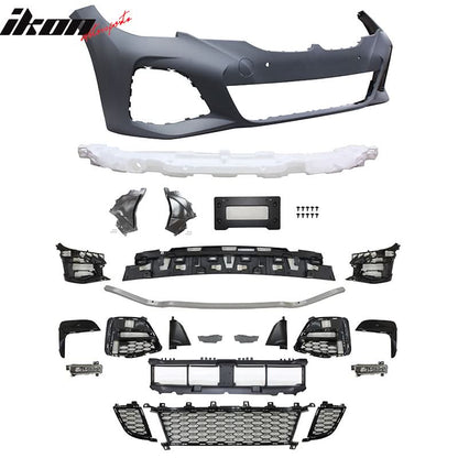 2019-2022 BMW 3 Series G20 M-Tech Black Front Rear Bumper Side Skirts
