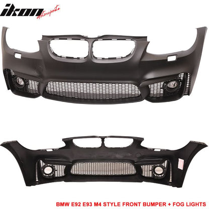 Fits 11-13 E92 E93 2Dr LCI M4 Conversion Front+Rear Bumper Kit PP