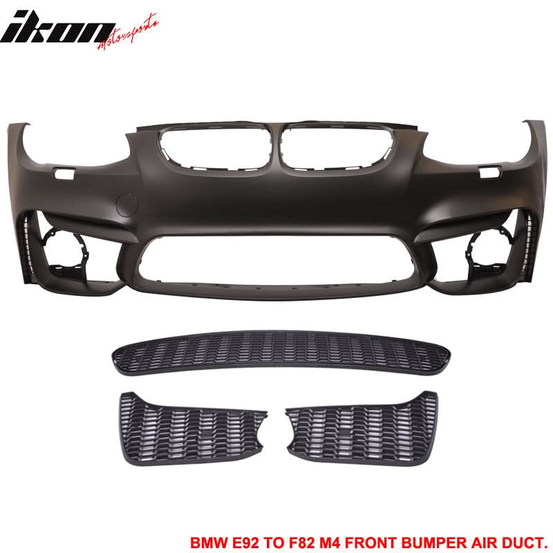 Fits 11-13 E92 LCI M4 Polypropylene Front Bumper Air Duct Mesh Grille