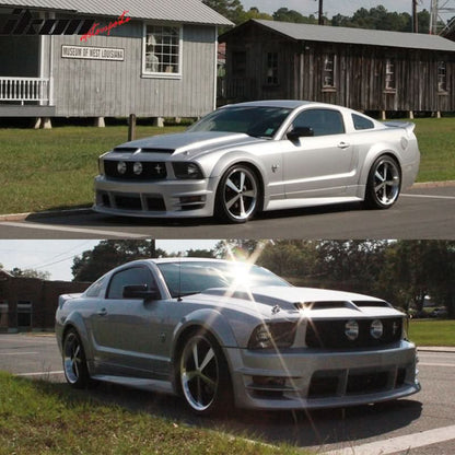 2005-2009 Ford Mustang V6 Racer Style Unpainted Front Bumper Cover PP