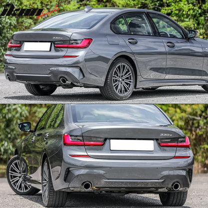 2019-2022 BMW 3 Series G20 Sedan M-Tech Style Black Rear Bumper Cover