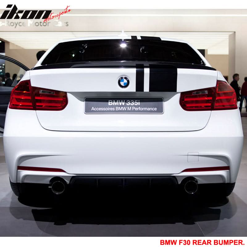 2012-2018 BMW F30 335i MP Single Muffler Twin Outlet Rear Bumper Cover