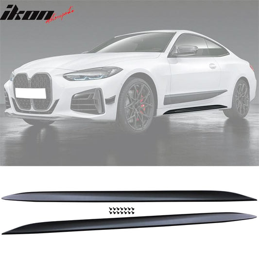 2021-2025 BMW G22 G23 4 Series M-Performance Black Side Skirt Pair