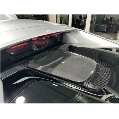 Dry Carbon Fiber OEM Rear Hood Trim for Ferrari 296 GTB
