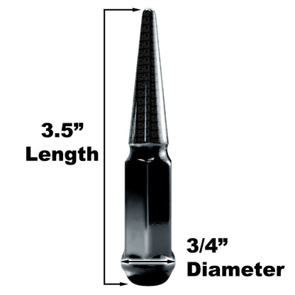 4pc 3.5in Spike Lug Nuts