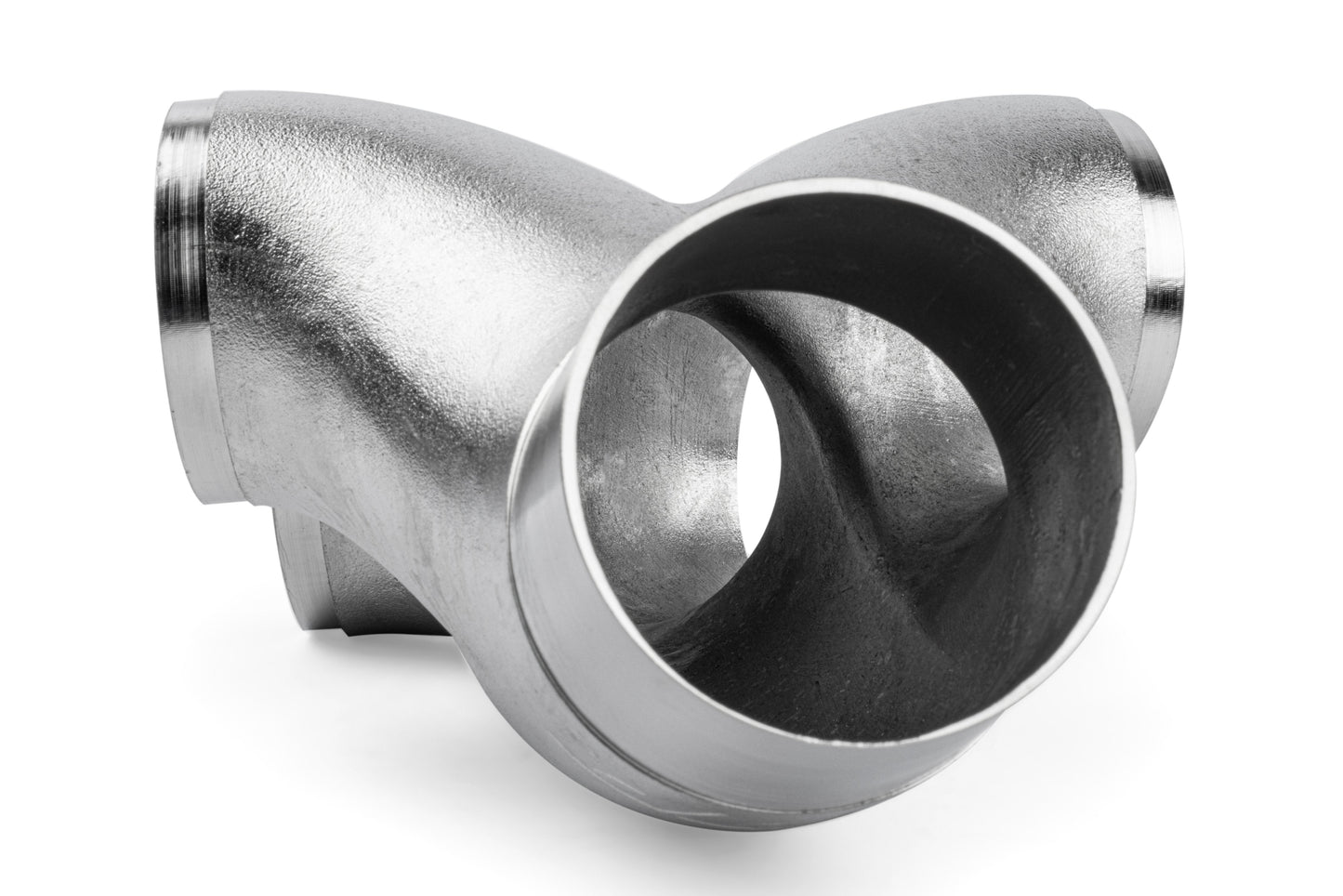 APR Cast Stainless Steel Double Y Splitter - 76mm (3") to Quad 63.5mm (2.5")