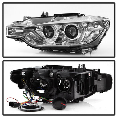 Spyder 12-14 BMW F30 3 Series 4DR Projector Headlights - LED DRL - Chrome (PRO-YD-BMWF3012-DRL-C) 5084354