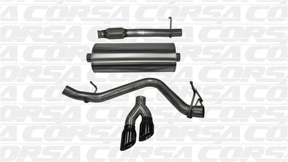 Corsa 14 GMC Sierra/Chevy Silv 1500 Reg. Cab/Long Bed 5.3L V8 Black Sport Single Side CB Exhaust 14872BLK