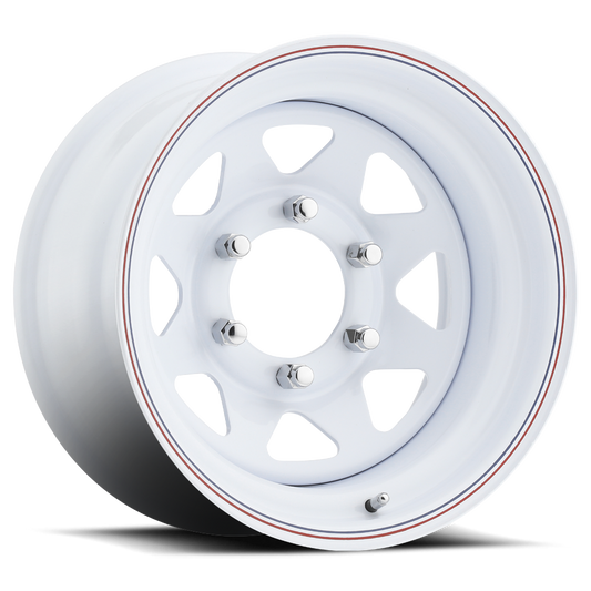 Allied Wheel Components WHITE SPOKE RBPS 16X8 8X6.5 (4.5"BS) W/CAP
