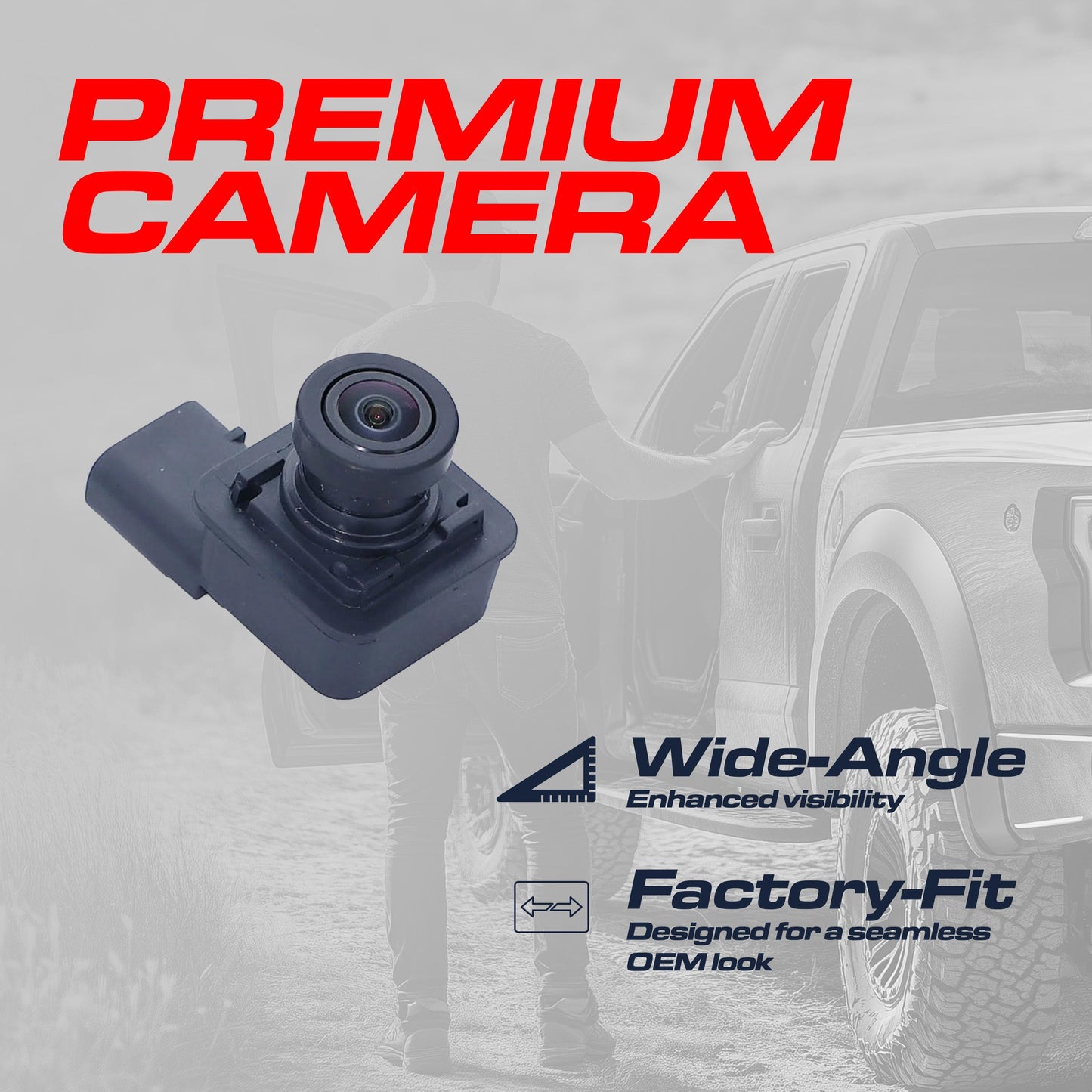 Ford F150 Regular Cab / Extended Cab / Crew Cab w/o Trailer Hook-Up Lamp (2018-2020) OEM Replacement Backup Camera OE Part # JL3Z-19G490-C