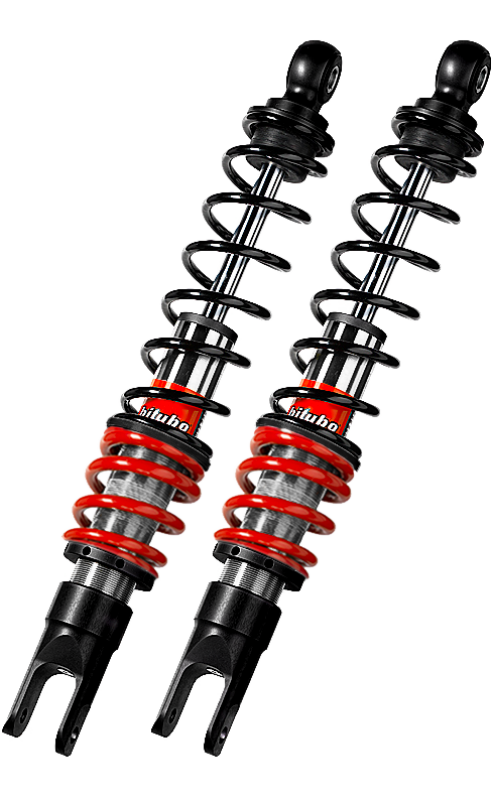 Bitubo Suspension Bitubo YRB0 Twinshocks Front Adjustable: Spring Preload, Red And Black Springs SC222YRB01