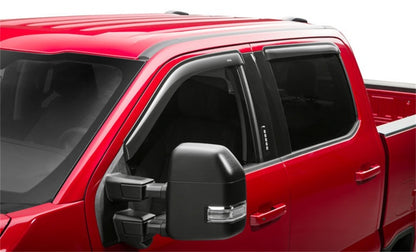 AVS 15-18 Ford F-150 Supercrew Ventvisor Outside Mount Window Deflectors 4pc - Smoke