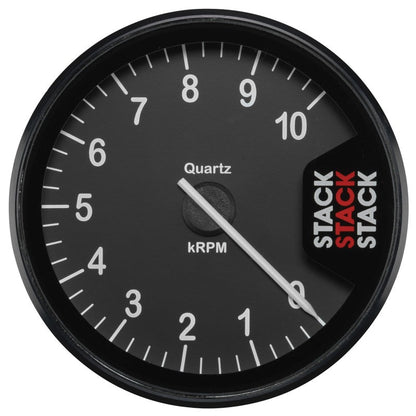 Autometer Stack Clubman Tachometer 80mm 0-10K RPM - Black ST200-010