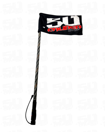 Single 50 Cal LED Lighted Whip with Bluetooth App Control
