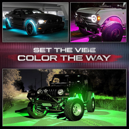 AURA LED Lighting Kit Bundle - Grille + DreamColor Underglow + Photon RGB- Remote Control