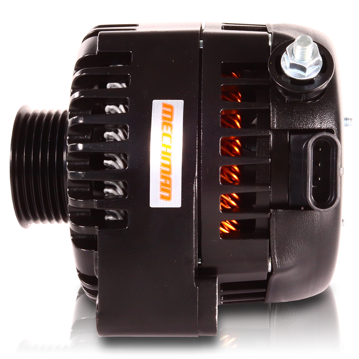 Mechman 240 Amp 6-Phase High Output Alternator 1988-1995 GM Truck - Black