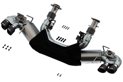 Borla 2020 Chevrolet Corvette C8 6.2L ATAK 3in Exhaust System Dual Round Angle Cut Carbon Fiber Tips 140839CF