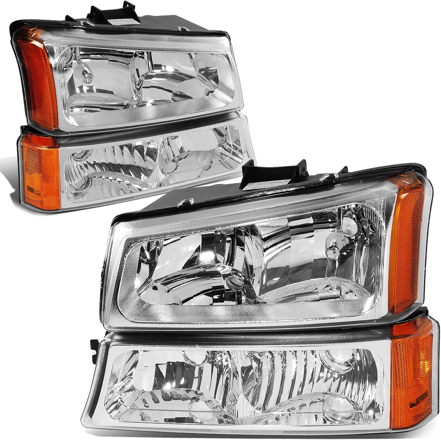 Dna Motoring Hlohcs034pcham Headlight Assembly Driver And Passenger Side