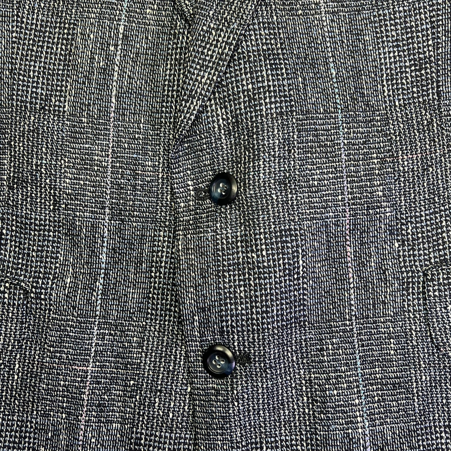 STAFFORD EXECUTIVE 100% Silk Blazer Salt & Pepper  Men's Sz 42R Blue/Black